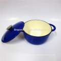 SGS/FDA certificate bule cast iron soup pot/cookware/casserole for kitchenware